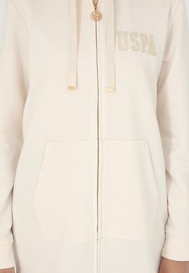 Kadın Krem Kapüşonlu Sweatshirt - 50289545064