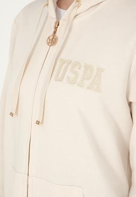 Kadın Krem Kapüşonlu Sweatshirt - 50289545064