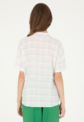 Kadın Mint Kısa Kollu Gömlek - 50283551004