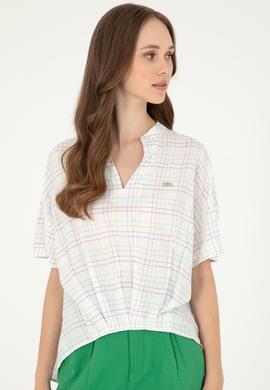 Kadın Mint Kısa Kollu Gömlek - 50283551004