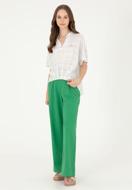 Kadın Mint Kısa Kollu Gömlek - 50283551004