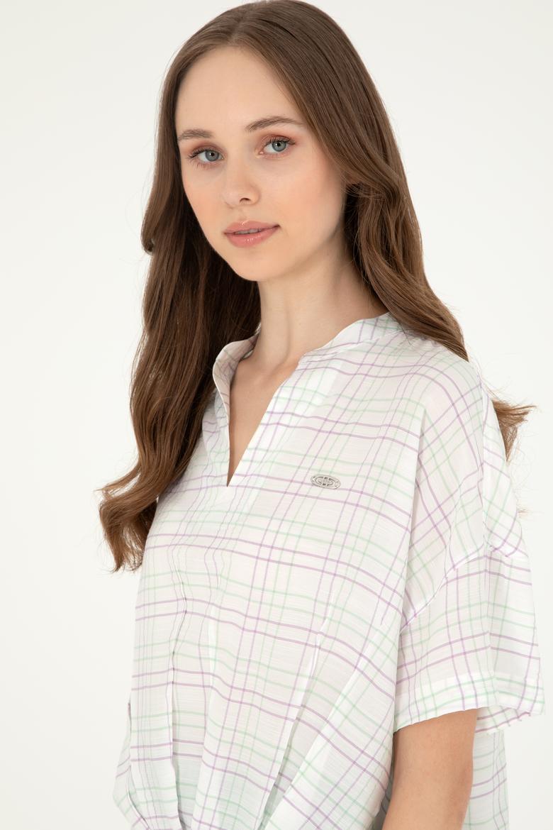Kadın Mint Kısa Kollu Gömlek - 50283551004