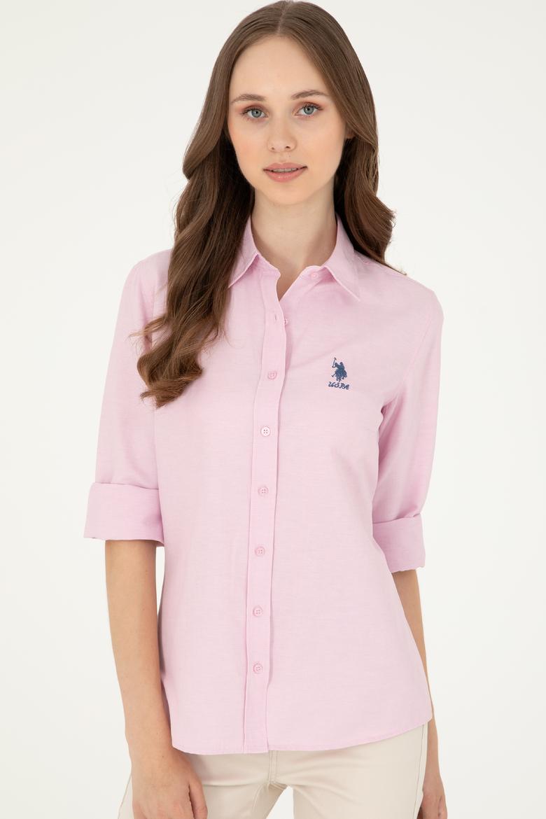 Kadın Manolya Uzun Kollu Basic Gömlek - 50283988023