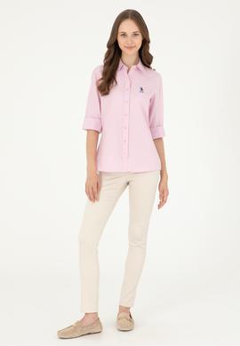 Kadın Manolya Uzun Kollu Basic Gömlek - 50283988023