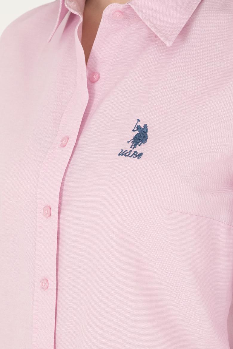 Kadın Manolya Uzun Kollu Basic Gömlek - 50283988023