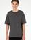 Erkek Oversize Fit Bisiklet Yaka Antrasit Tişört