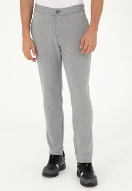 Erkek Slim Fit Gri Kanvas Pantolon - 50291196045