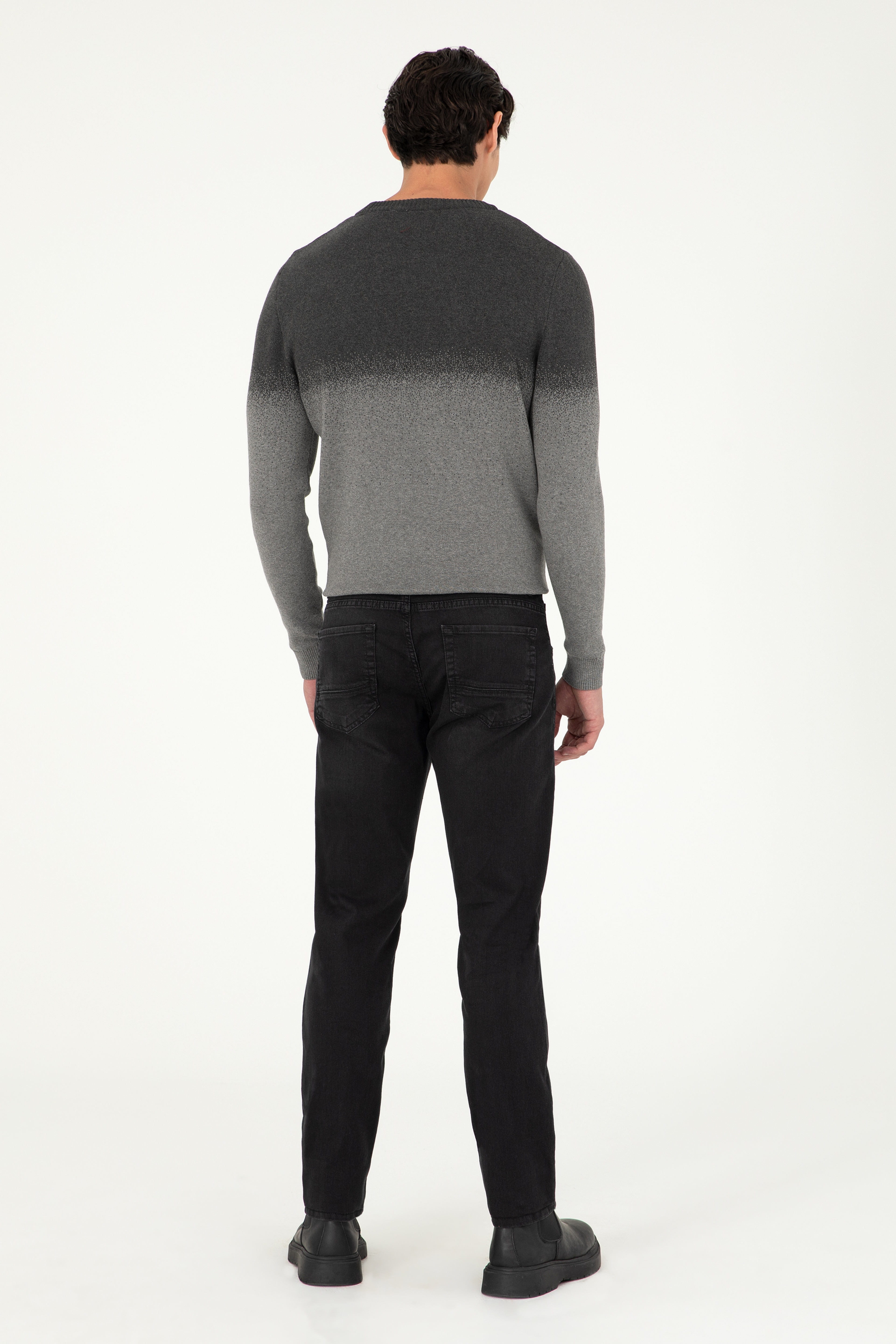 Erkek Siyah Jean Pantolon - Image 4
