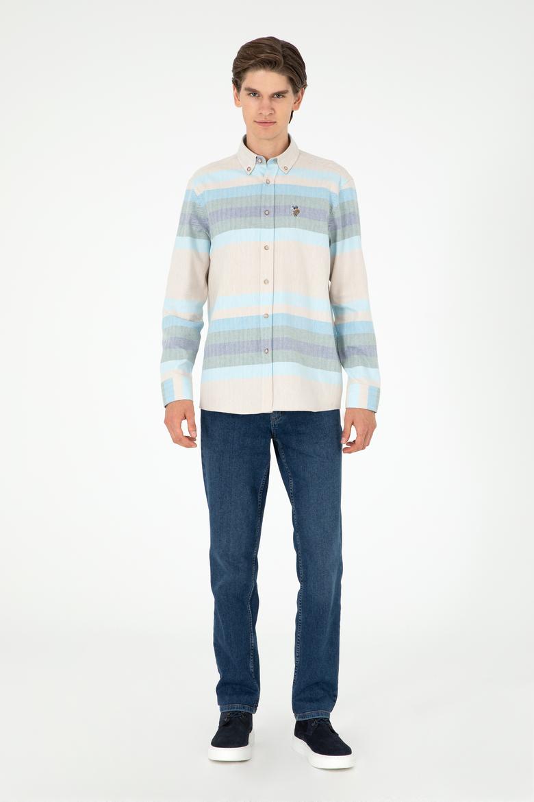 Erkek Açık Mavi Uzun Kollu Gömlek - 50298079016