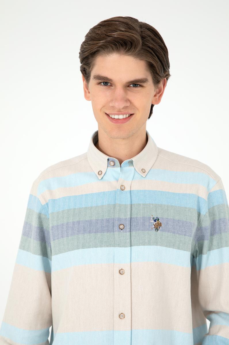 Erkek Açık Mavi Uzun Kollu Gömlek