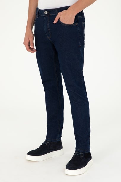 Erkek Koyu Mavi Jean Pantolon