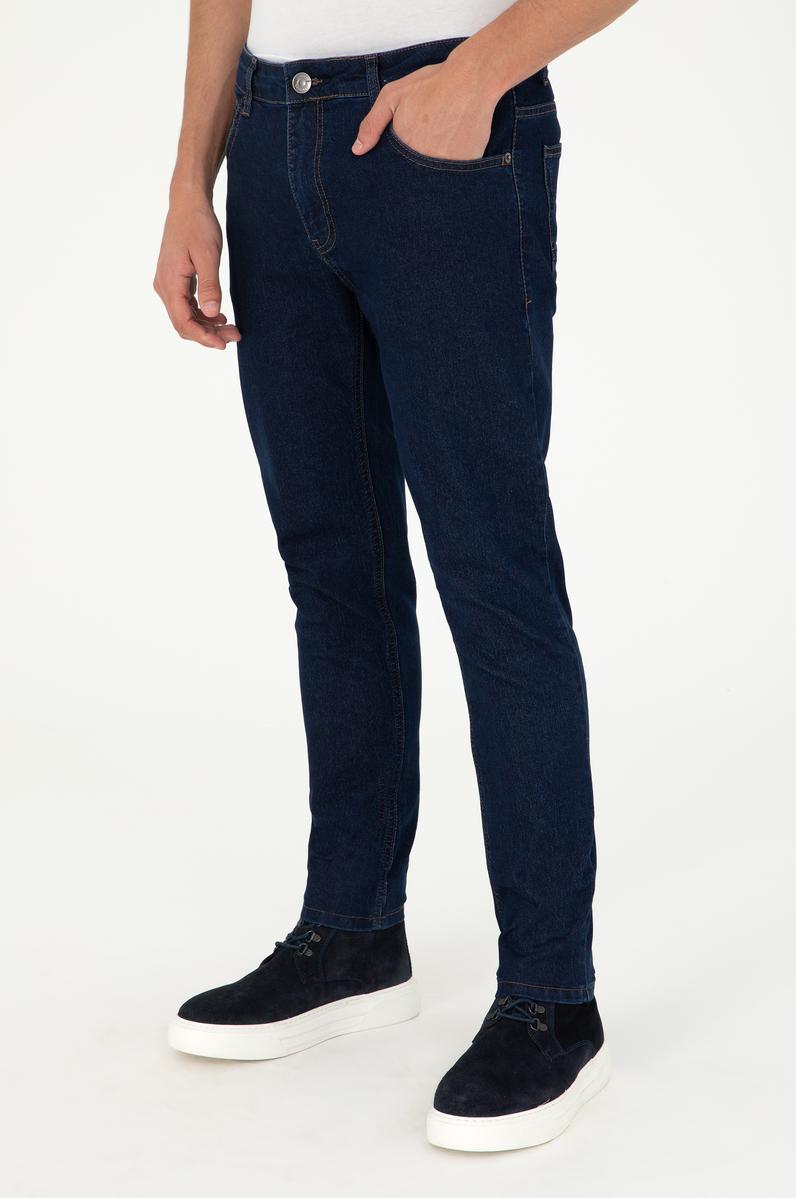 Erkek Koyu Mavi Jean Pantolon