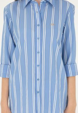 Kadın Saks Uzun Kollu Gömlek - 50283644003