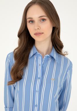 Kadın Saks Uzun Kollu Gömlek - 50283644003