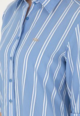 Kadın Saks Uzun Kollu Gömlek - 50283644003