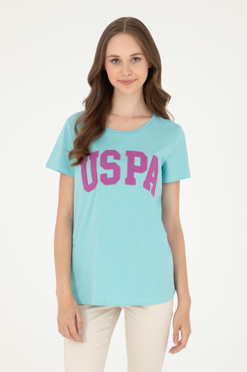 Kadın Mint Bisiklet Yaka Basic Tişört