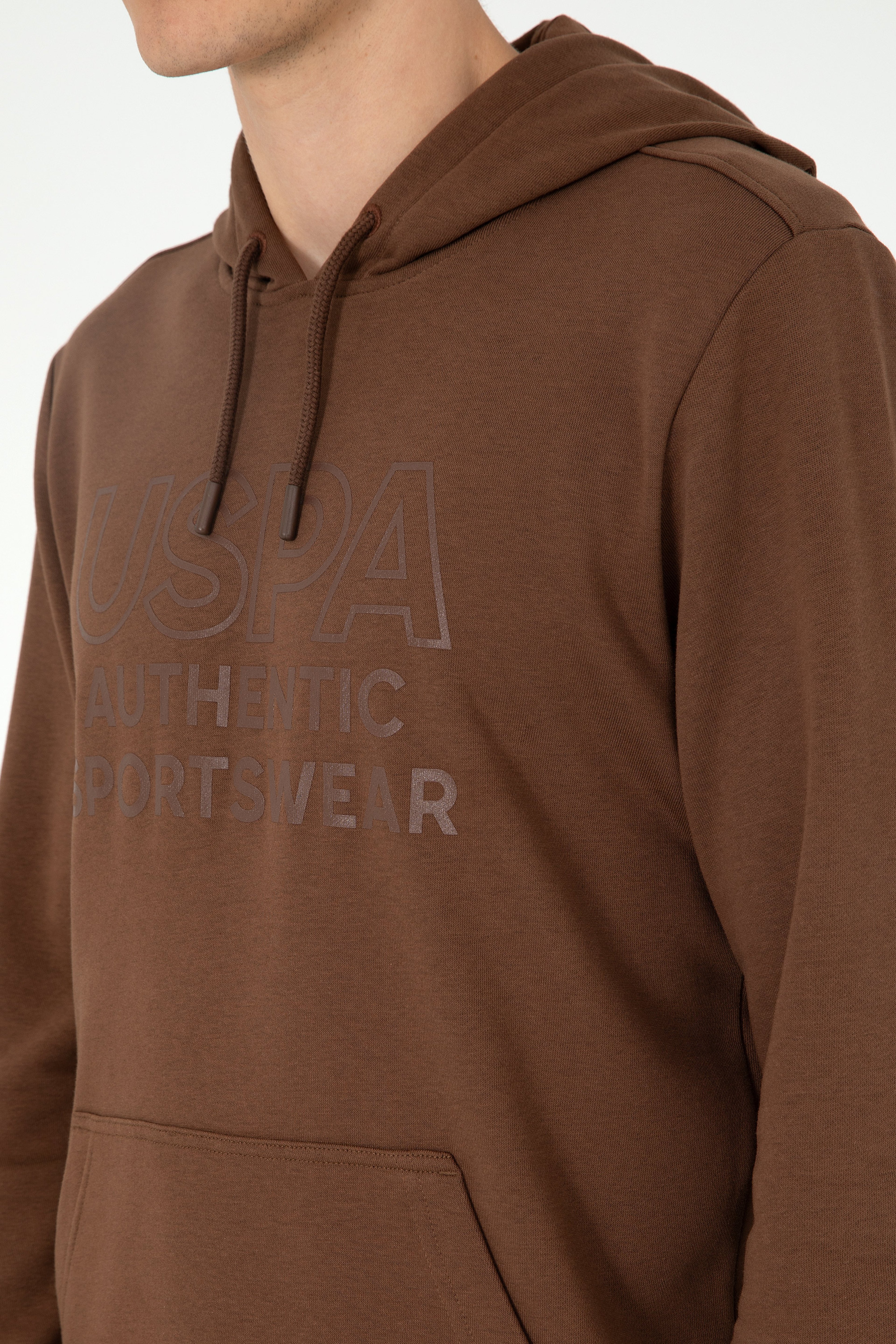 Erkek Kahverengi Sweatshirt - Image 7