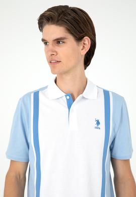 Erkek Regular Fit Polo Yaka Açık Mavi Tişört - 50288490007