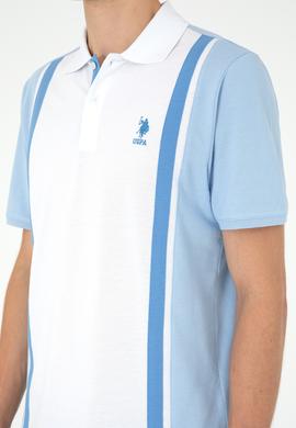 Erkek Regular Fit Polo Yaka Açık Mavi Tişört - 50288490007