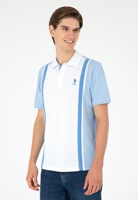 Erkek Regular Fit Polo Yaka Açık Mavi Tişört - 50288490007