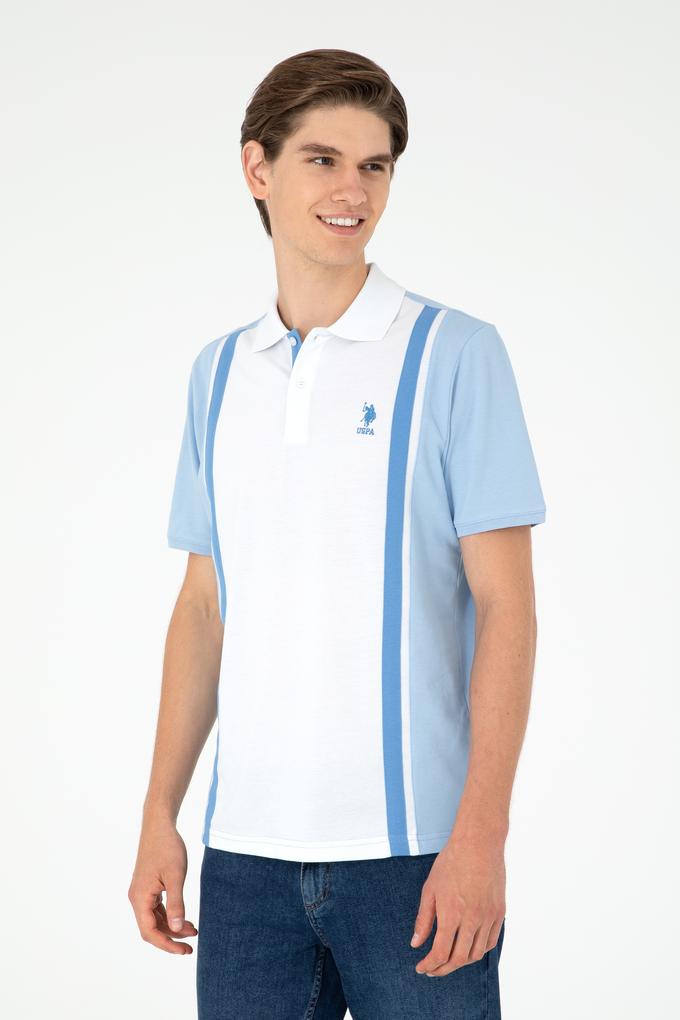 Erkek Regular Fit Polo Yaka Açık Mavi Tişört