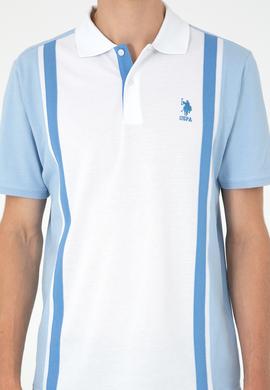 Erkek Regular Fit Polo Yaka Açık Mavi Tişört - 50288490007