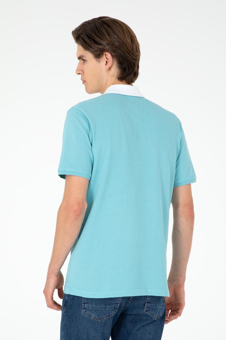 Erkek Regular Fit Polo Yaka Mint Tişört - 50288490036
