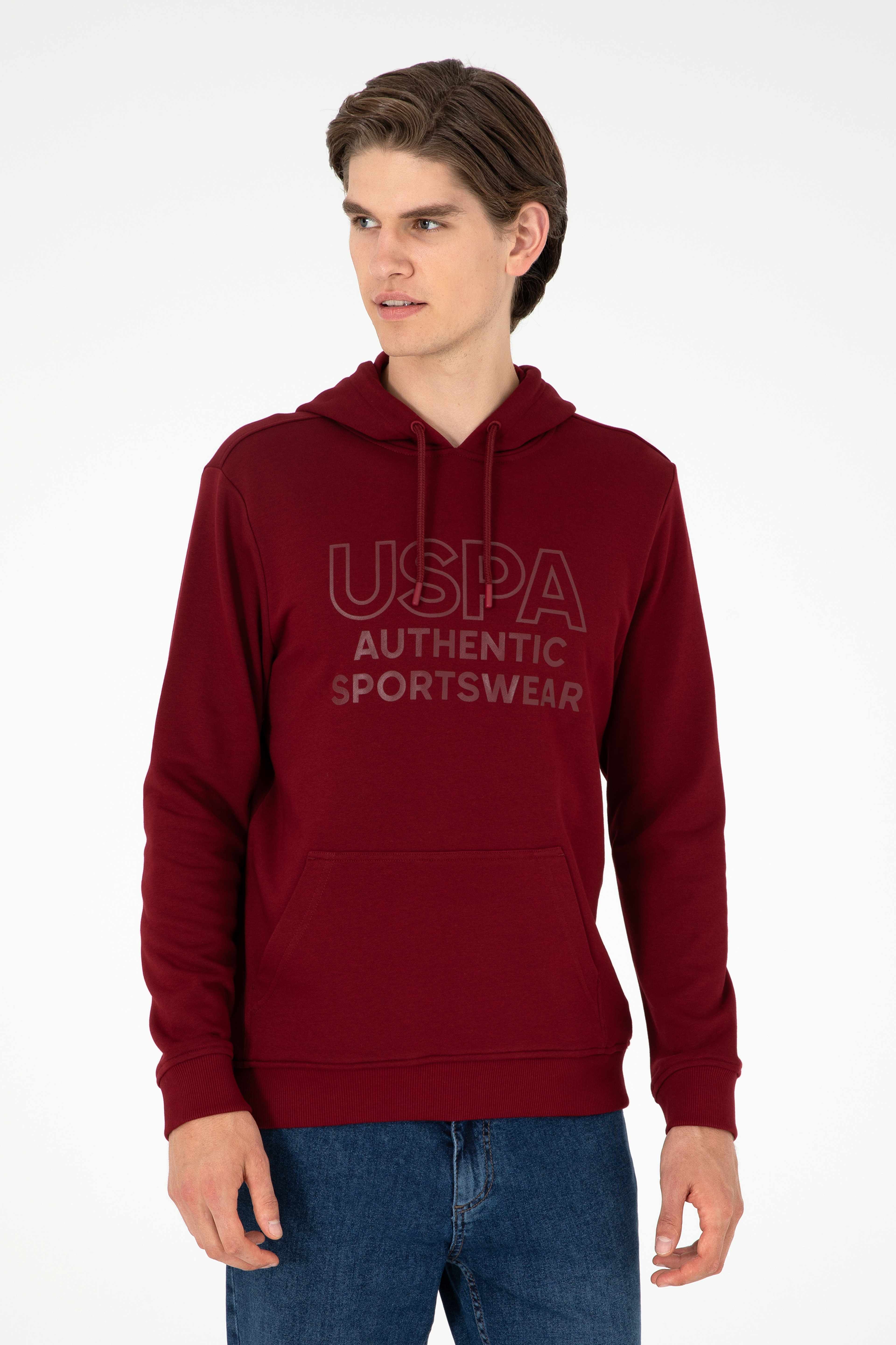 Erkek Bordo Sweatshirt - Image 1