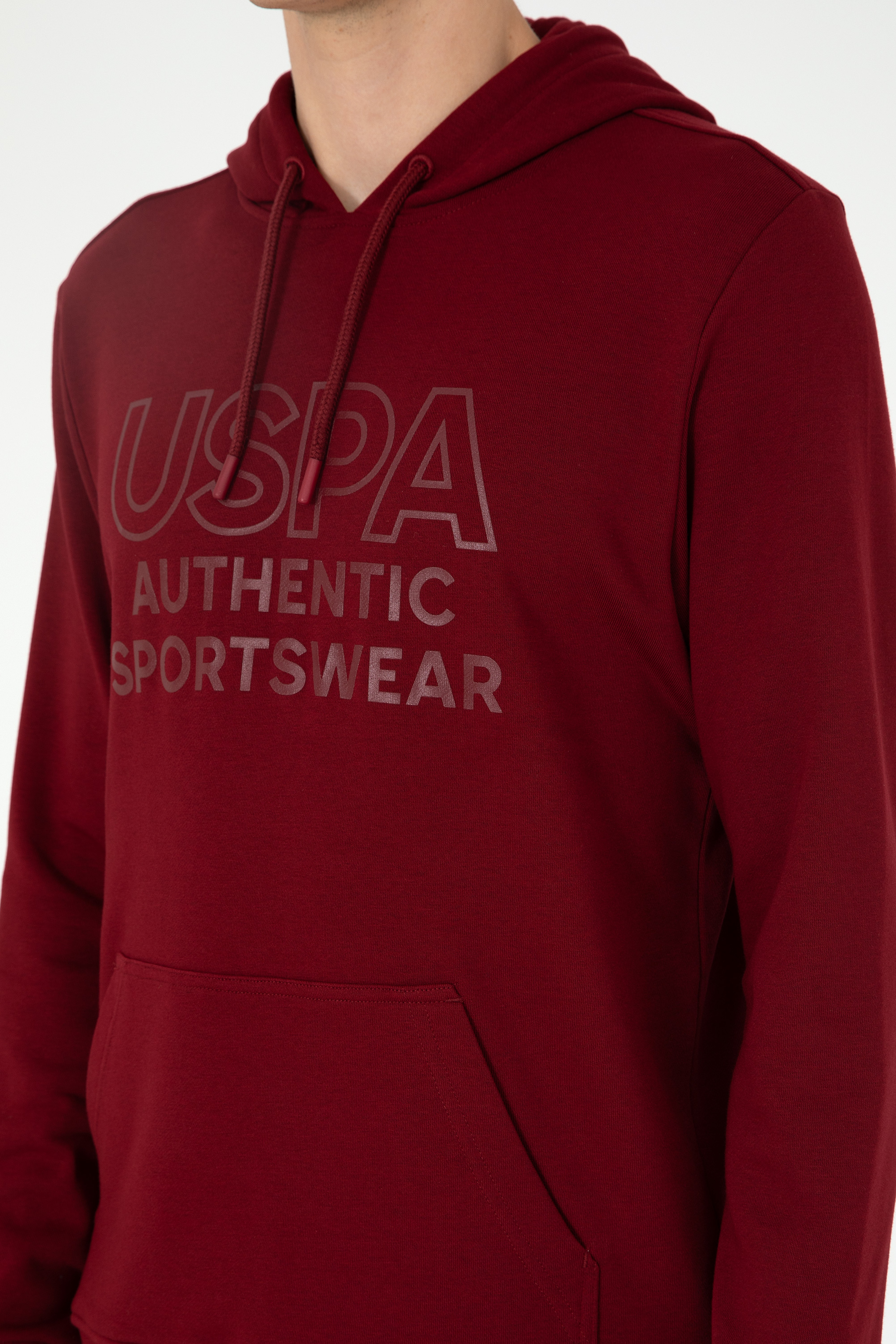 Erkek Bordo Sweatshirt - Image 7
