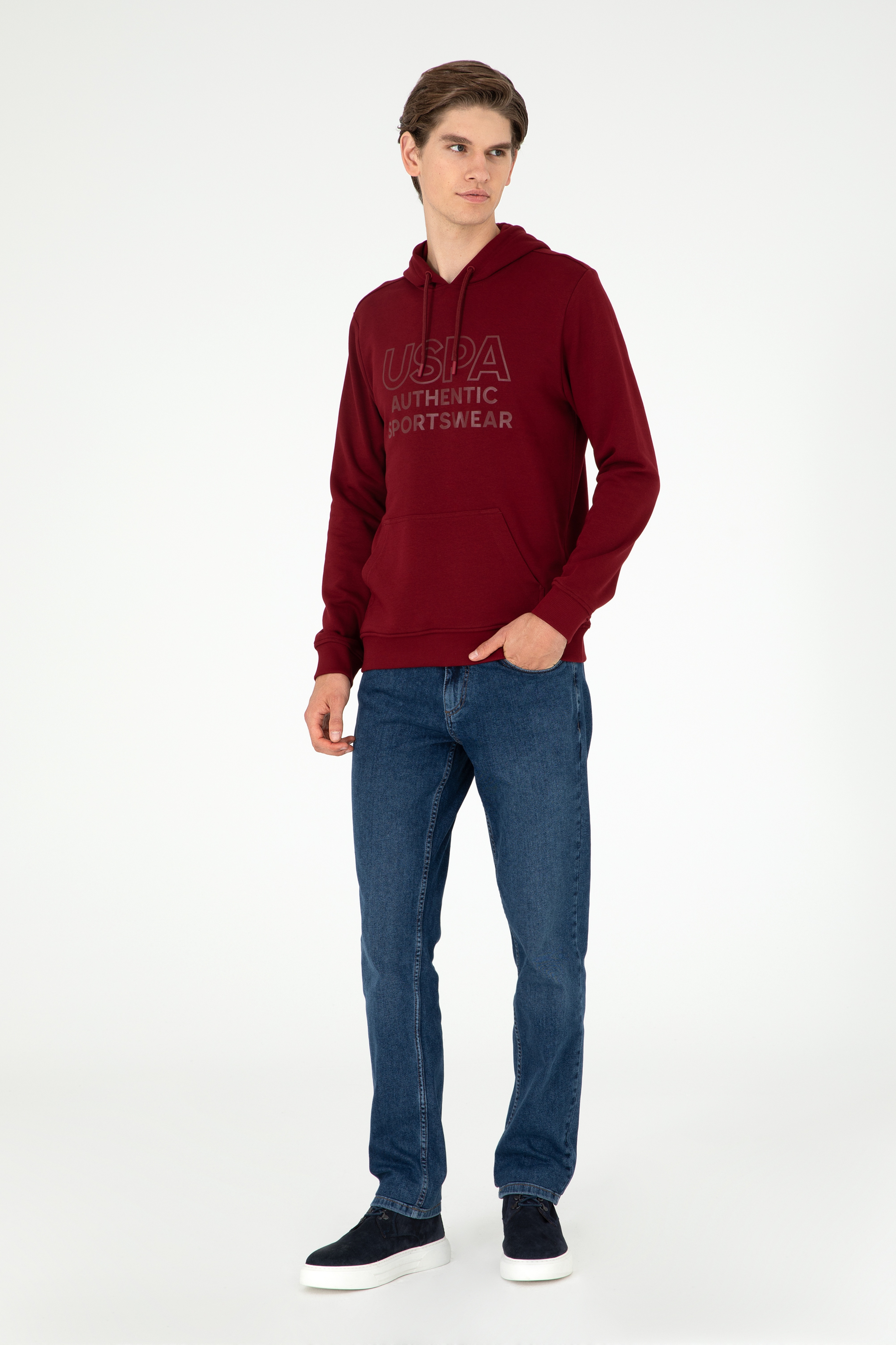 Erkek Bordo Sweatshirt