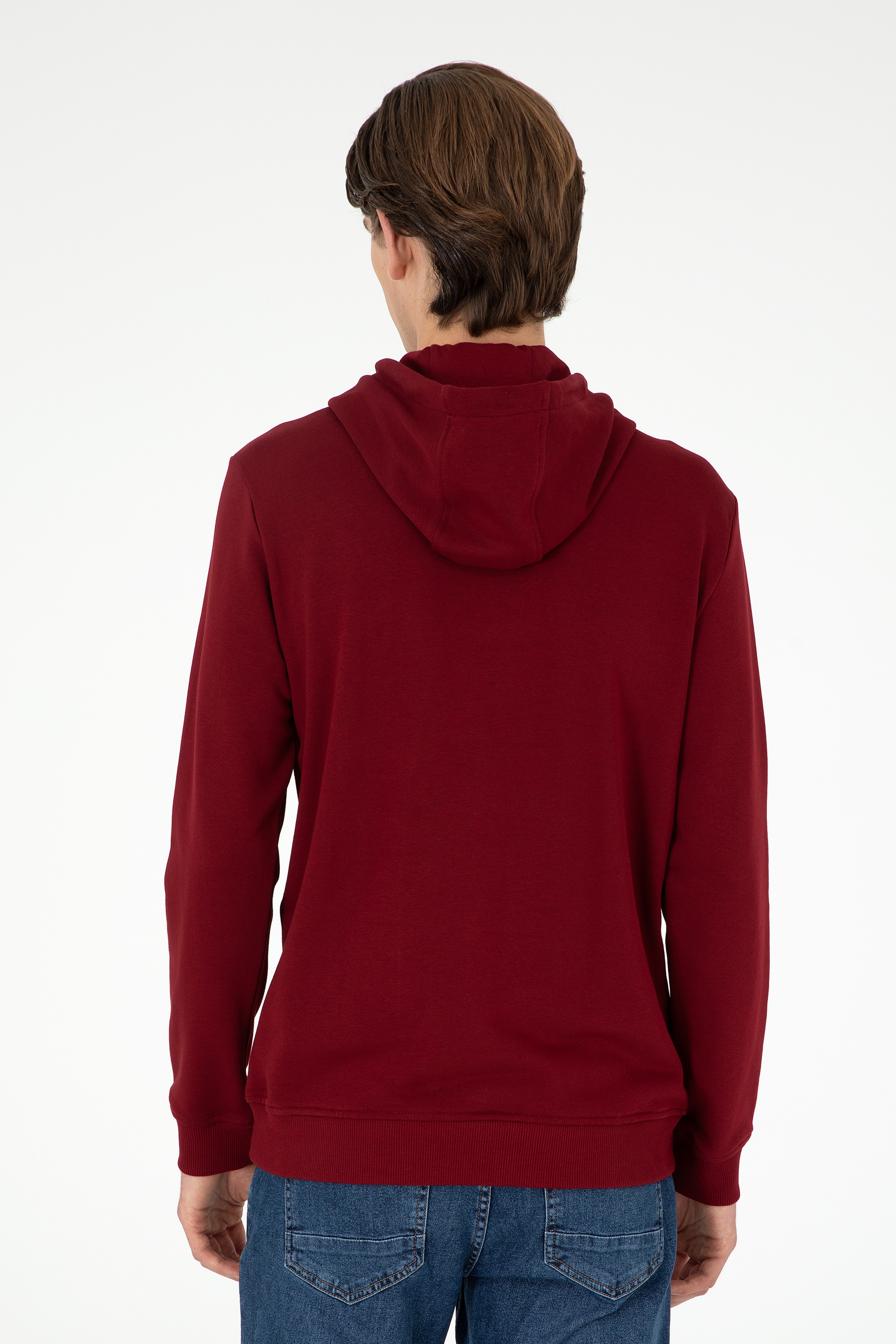 Erkek Bordo Sweatshirt