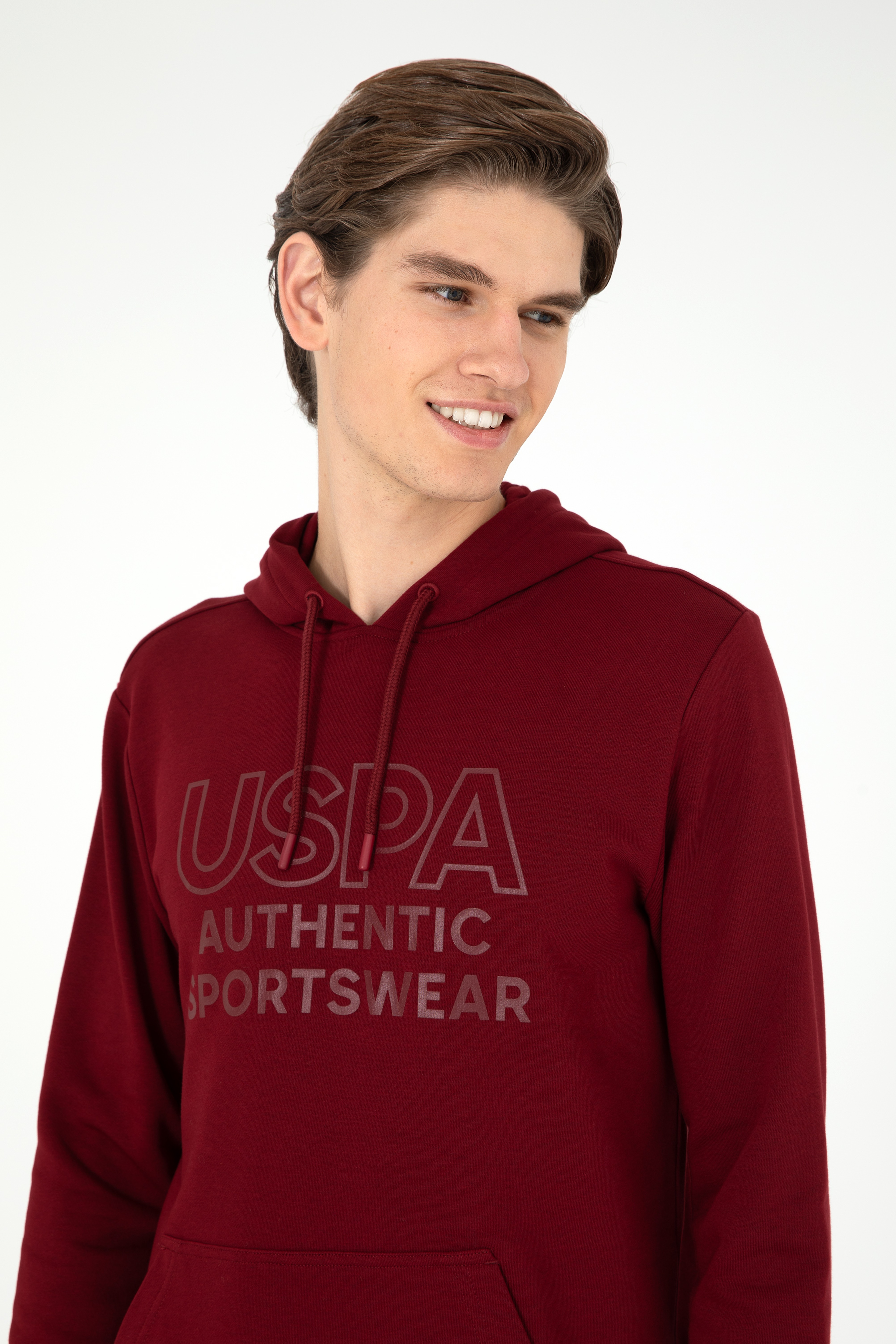 Erkek Bordo Sweatshirt - Image 2