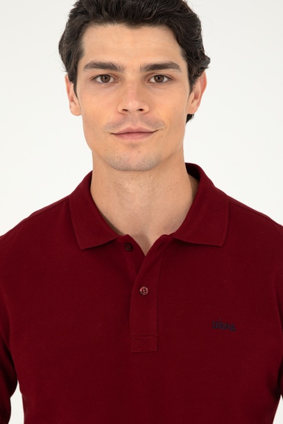 Erkek Bordo Basic Sweatshirt