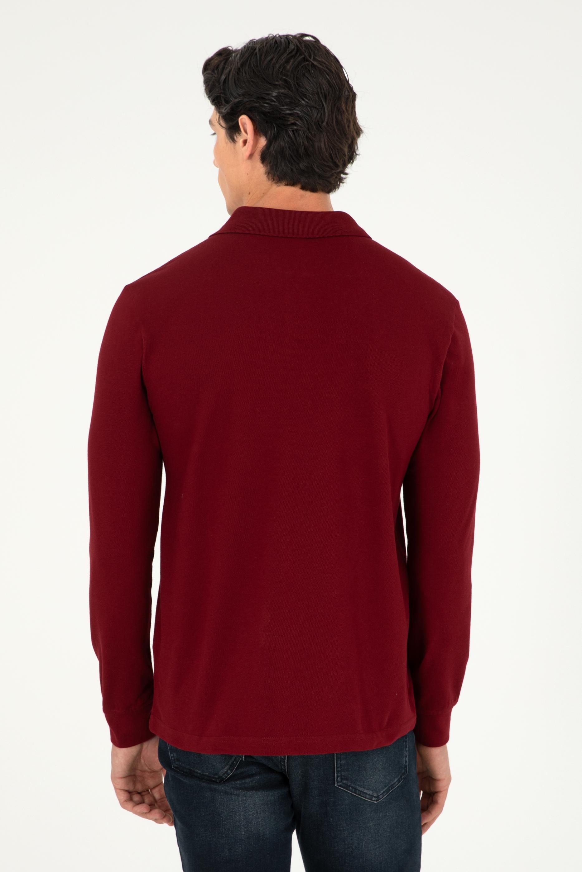 Erkek Bordo Basic Sweatshirt