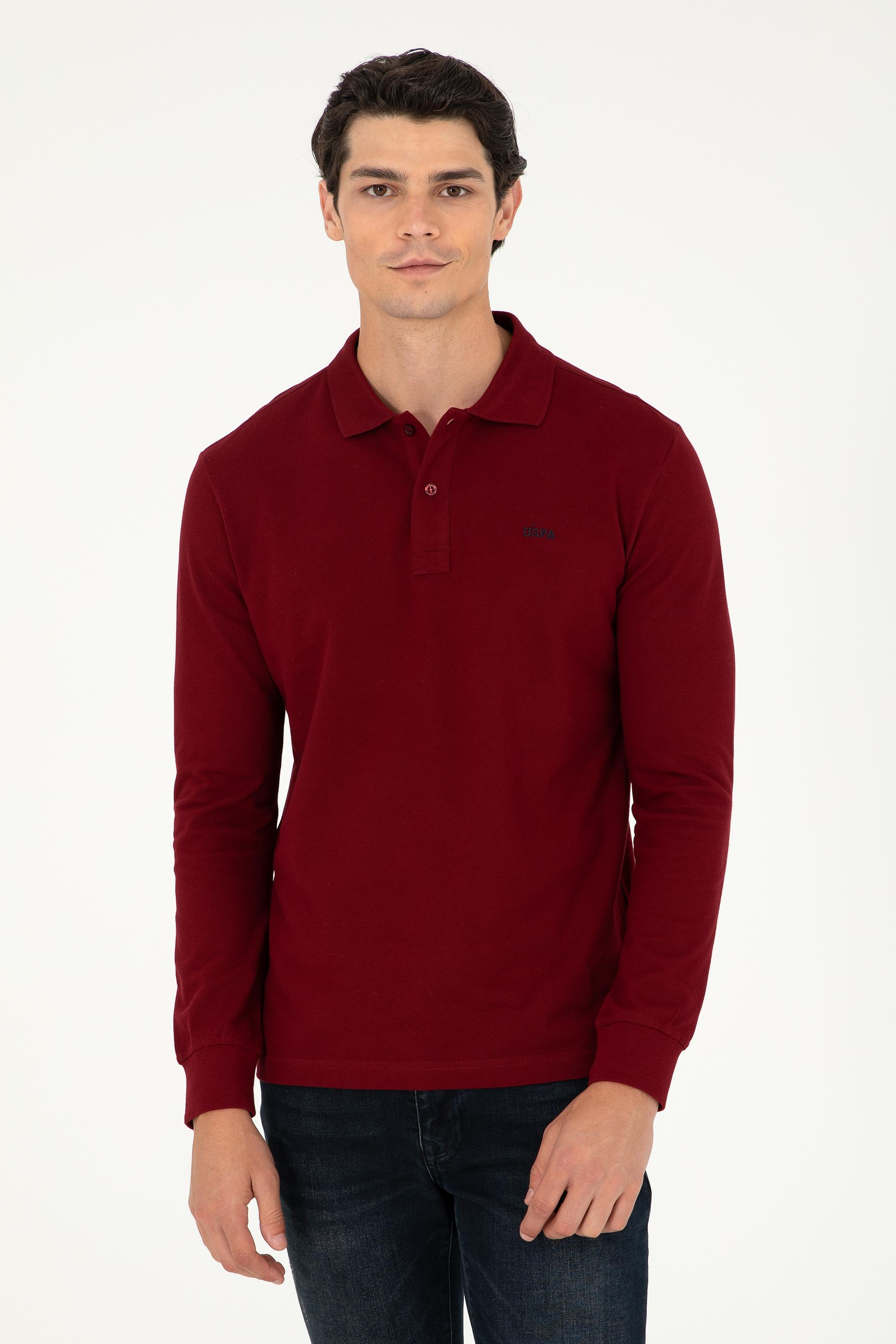 Erkek Bordo Basic Sweatshirt