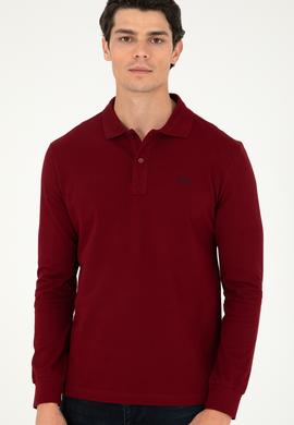 Erkek Bordo Basic Sweatshirt - 50295169017