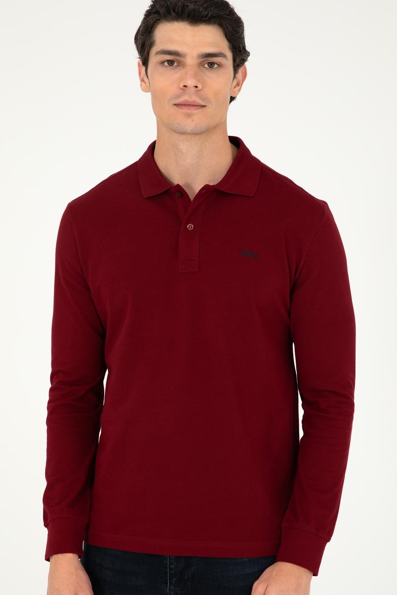Erkek Bordo Basic Sweatshirt - 50295169017