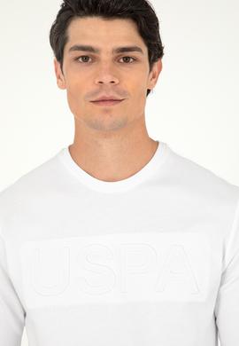 Erkek Regular Fit Bisiklet Yaka Beyaz Basic Sweatshirt - 50289058136