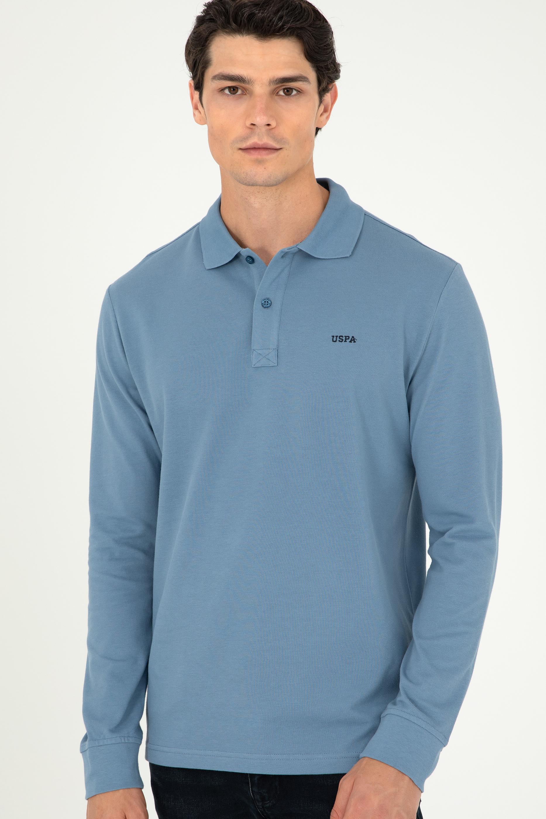 Erkek Koyu Mavi Basic Sweatshirt