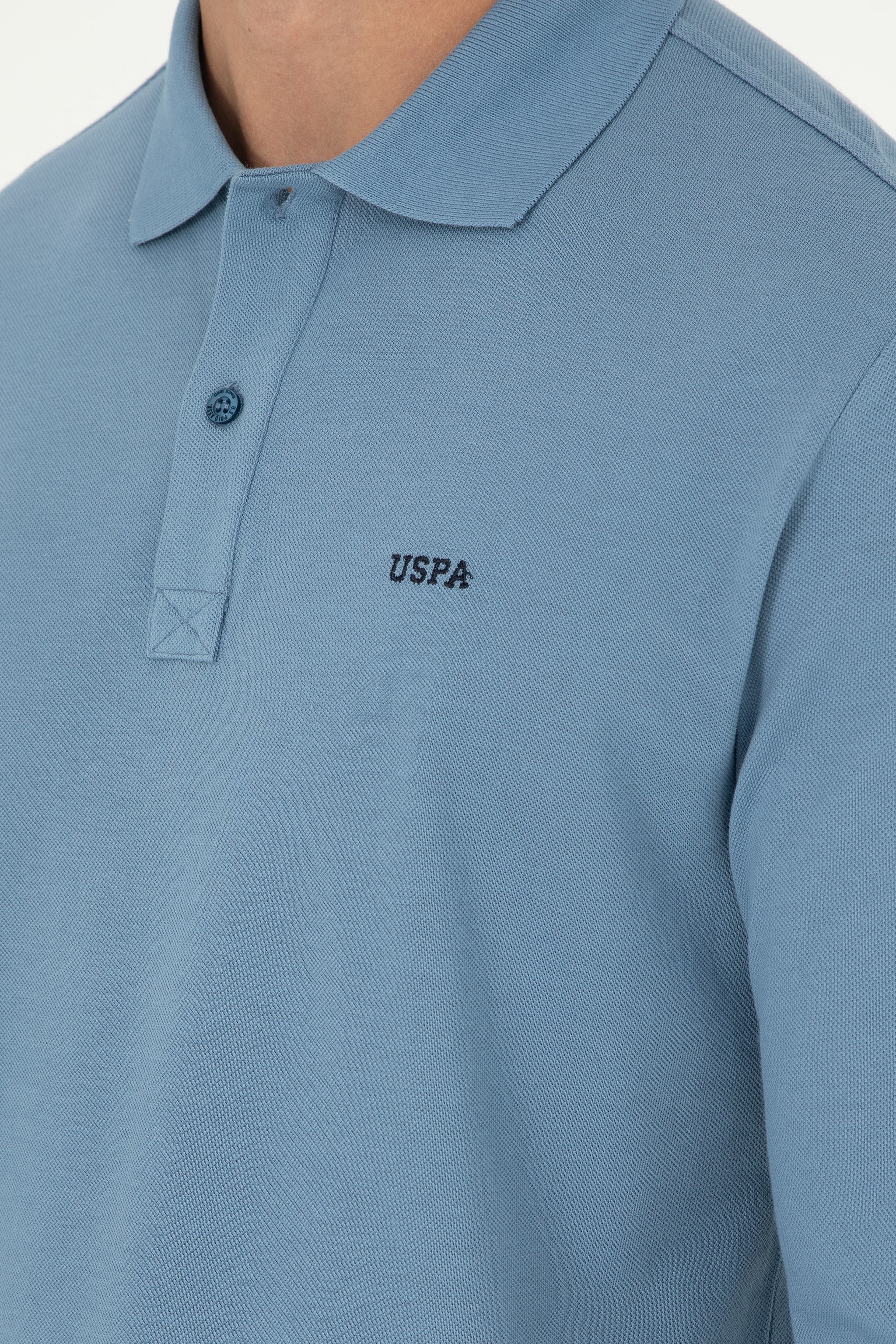 Erkek Koyu Mavi Basic Sweatshirt - Image 7