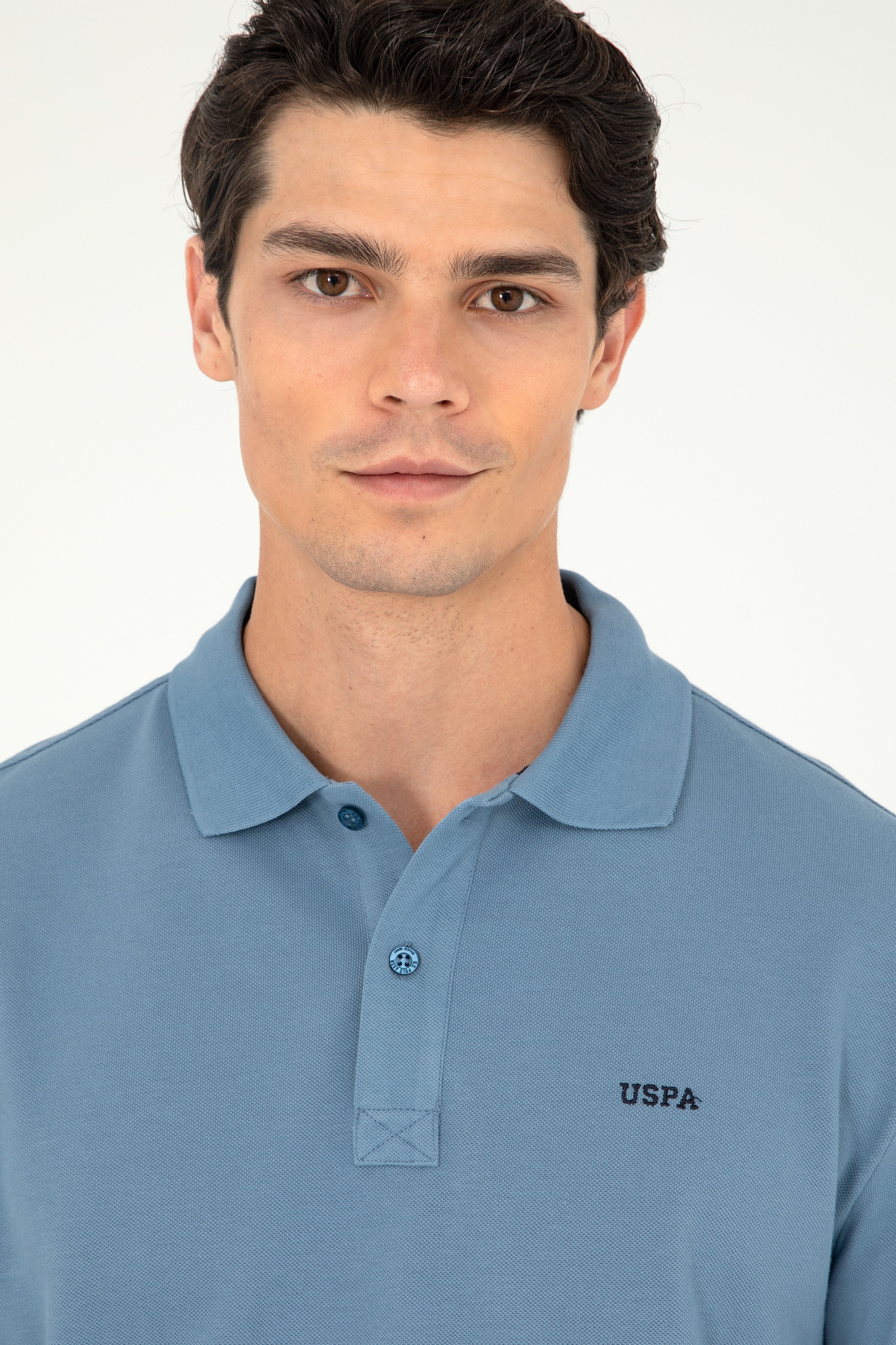Erkek Koyu Mavi Basic Sweatshirt - Image 2
