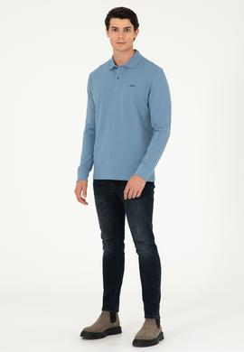 Erkek Koyu Mavi Basic Sweatshirt - 50295169053