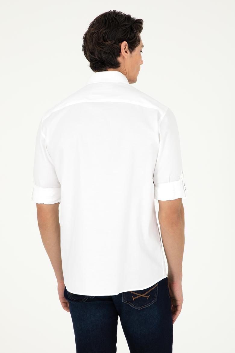 Erkek Beyaz Uzun Kollu Gömlek - 50292105002