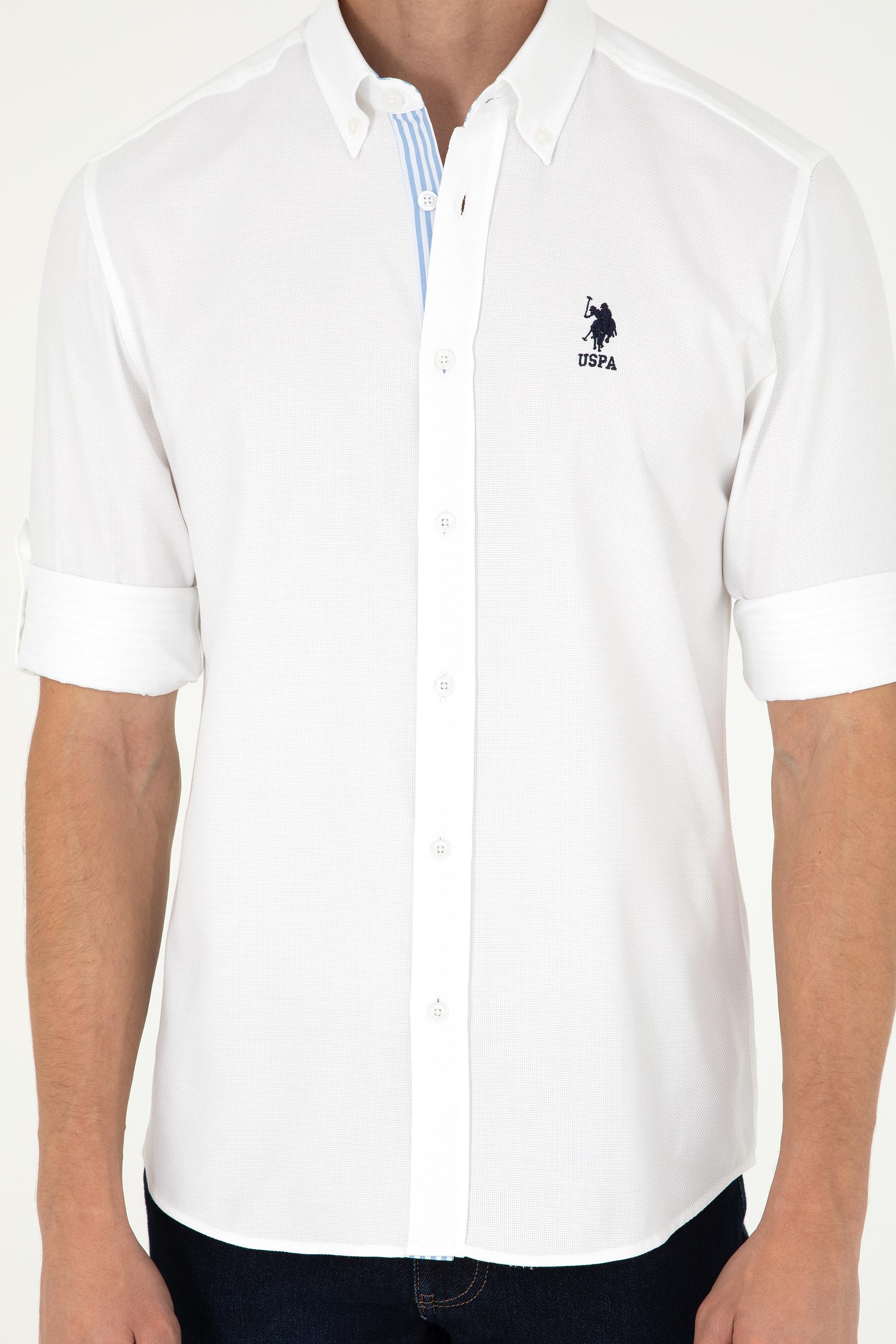 Erkek Beyaz Uzun Kollu Gömlek