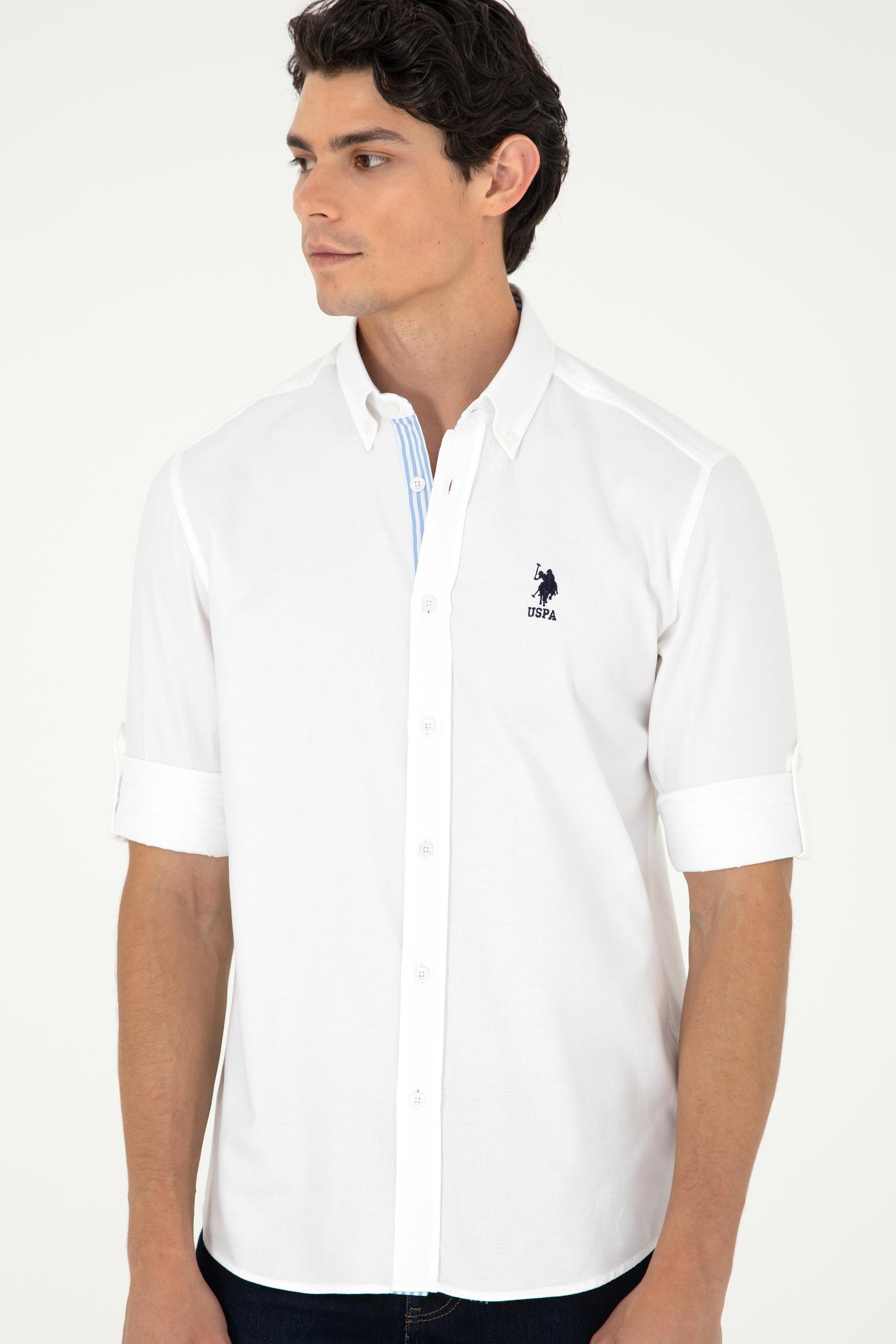 Erkek Beyaz Uzun Kollu Gömlek