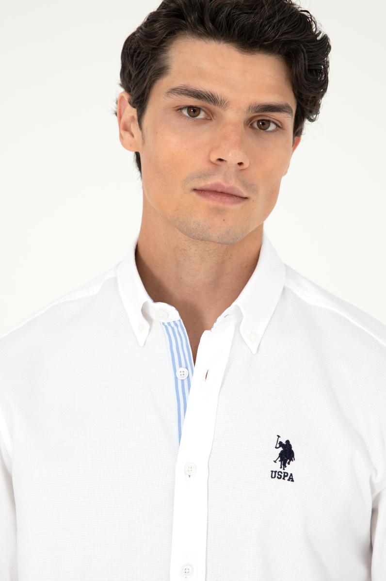 Erkek Beyaz Uzun Kollu Gömlek