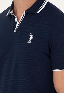 Erkek Slim Fit Polo Yaka Lacivert Tişört - 50285158029