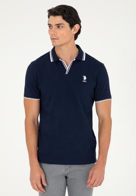 Erkek Slim Fit Polo Yaka Lacivert Tişört - 50285158029