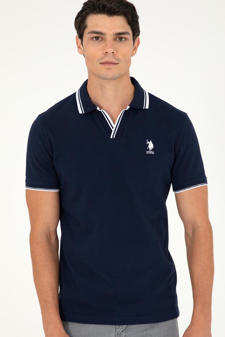 Erkek Slim Fit Polo Yaka Lacivert Tişört - 50285158029