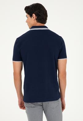 Erkek Slim Fit Polo Yaka Lacivert Tişört - 50285158029
